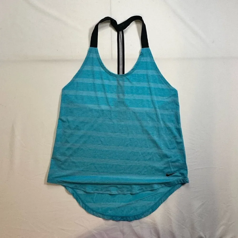 EUC NIKE Women’s Dri Fit Teal Blue Tank Lightweight Activewear Top - Size XS - Picture 7 of 8
